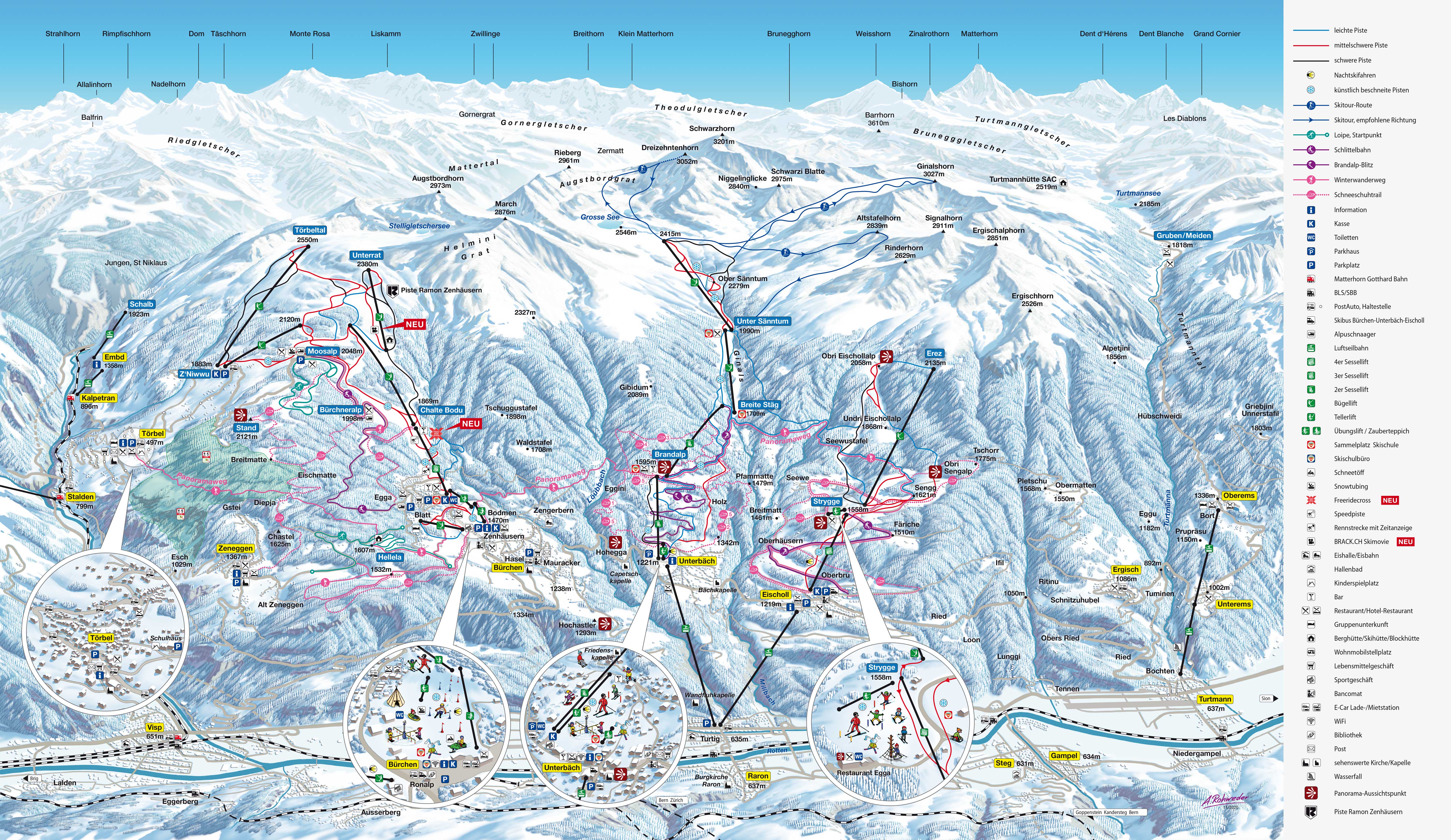 Ski resort Unterbäch – Brandalp/Ginals
