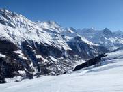 Zinal is situated between the highest Swiss mountains
