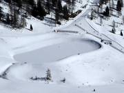 Reservoir lake in the Grosseck/Speiereck ski area