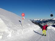 Clear slope marking
