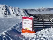 Slope signage in the Galsterberg ski area