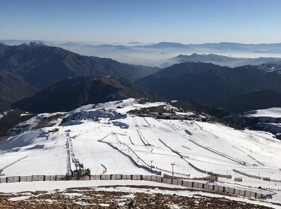 View over the El Colorado ski area