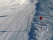 Groomed slope in Les Arcs