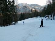 Start of the slope at the platter lift