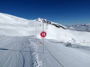 Slope markings in the Saint-Lary-Soulan ski area