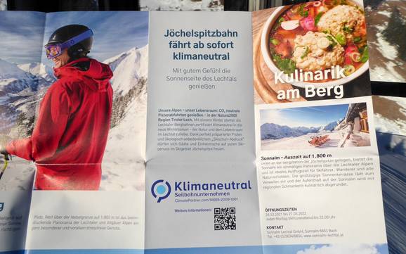 Lechtal: environmental friendliness of the ski resorts – Environmental friendliness Jöchelspitze – Bach