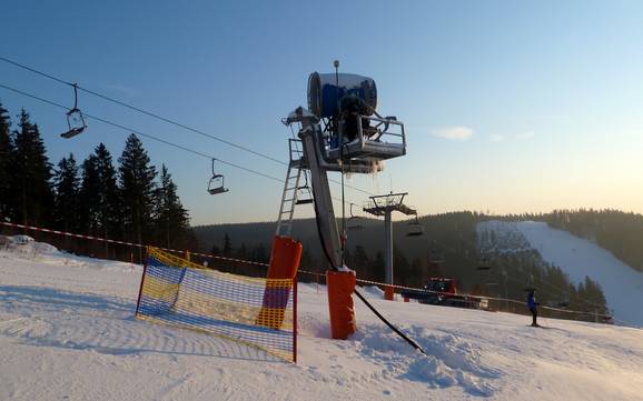 Snow reliability Vogtland County – Snow reliability Schöneck (Skiwelt)