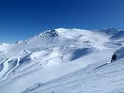 View of the slopes in the Mt. Hutt ski area
