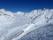 Descent from the Eggishorn with Aletsch Glacier