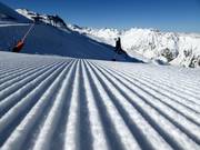 Perfectly groomed slope in Ischgl