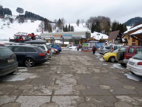 Central Slovakia (Stredné Slovensko): access to ski resorts and parking at ski resorts – Access, Parking Donovaly (Park Snow)