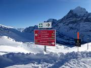 Slope signage in the First ski area