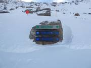 Slope signage in the ski resort The Remarkables