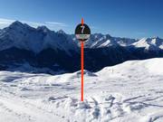 Signposting of the slope with slope numbers