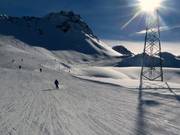 Easy slope at Weissfluhjoch