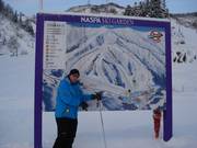Slope map at the valley station in the Naspa Ski Garden