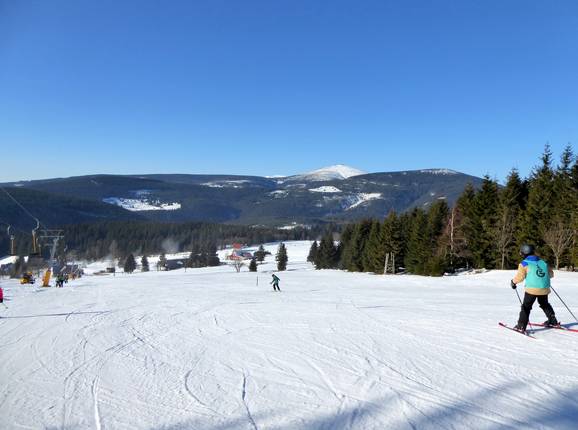 Malá Úpa ski resort with a view of Sněžka
