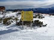 Slope signage at Feuerkogel