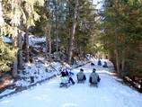 Floodlighting on the 9.6 km long toboggan run