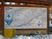 Cross-country trail map at the ski resort