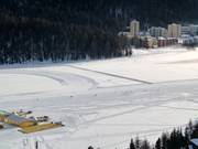 Cross-country trails on Lake St. Moritz