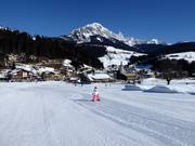 Beginner slope at the Bögrain lift