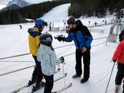 The friendly staff scans the ski pass.