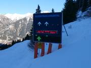 Clear signage to the Angertal ski center