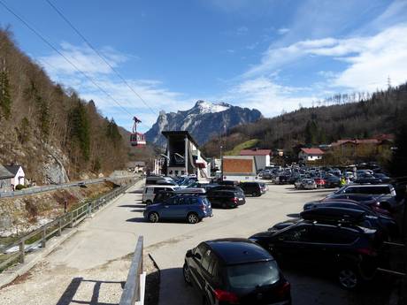 Salzkammergut Mountains: access to ski resorts and parking at ski resorts – Access, Parking Feuerkogel – Ebensee