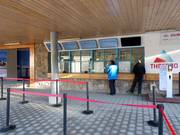 Well-maintained ticket area Friday Flat