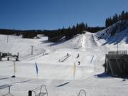 Practice slope with conveyor belt at June Meadows Chalet