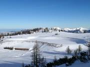 Large storage pond in the Hinterstoder ski area