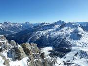 View from Lagazuói over the Dolomites
