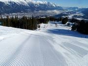 Groomed slope on the Mutterer Alm