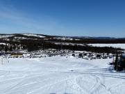 Winter camping at the ski resort