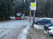 Bus stop directly at the ski area of Ostbayernbus