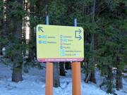 Slope signage in the Pec pod Sněžkou ski area