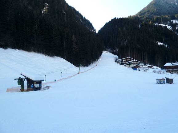 View of the ski slope at the Mühlegglift