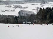 The wide slope at the Greising ski lift