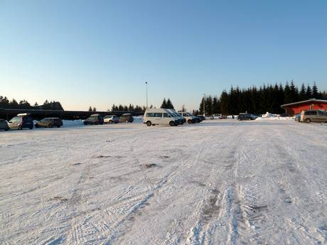 Saxony (Sachsen): access to ski resorts and parking at ski resorts – Access, Parking Schöneck (Skiwelt)