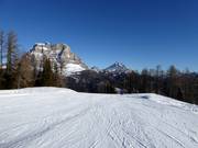 Valgranda slope with a view of Monte Pelmo
