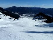View of the slopes in the high-altitude ski area