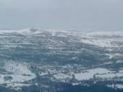 View of the Beitostølen Skisenter ski area from the opposite side of the valley