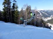Snow cannon in the Spindlermühle ski area