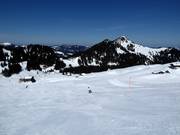Hesisbolpiste with a view of the Roggenstock