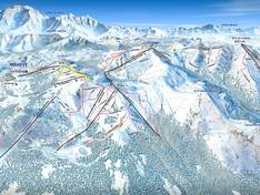 Trail map Les Portes du Mont-Blanc – Combloux/Megève le Jaillet/La Giettaz