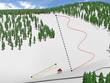 Trail map of the ski resort Hodonín u Kunštátu