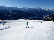 Wide and easy is the slope at the Mattenlift