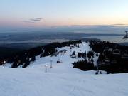 Night skiing with a view of Vancouver