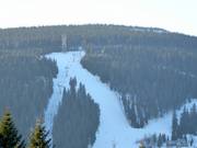 View of the difficult slope 8b Hnědý vrch